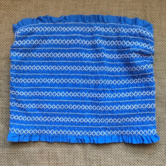 tory burch smocked tube top